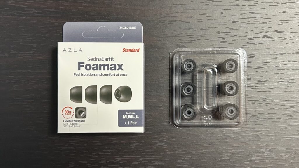 「AZLA SednaEarfit Foamax Standard」のM・ML・Lサイズセット内容