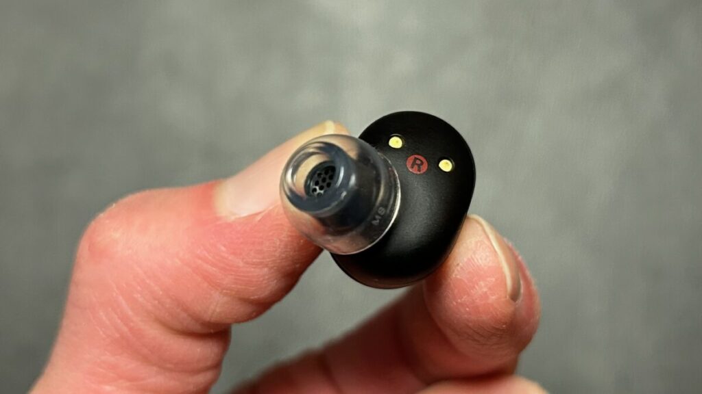 SONY WF-1000XM6にAZLA SednaEarfit Crystal 2(MSサイズ)を装着した状態