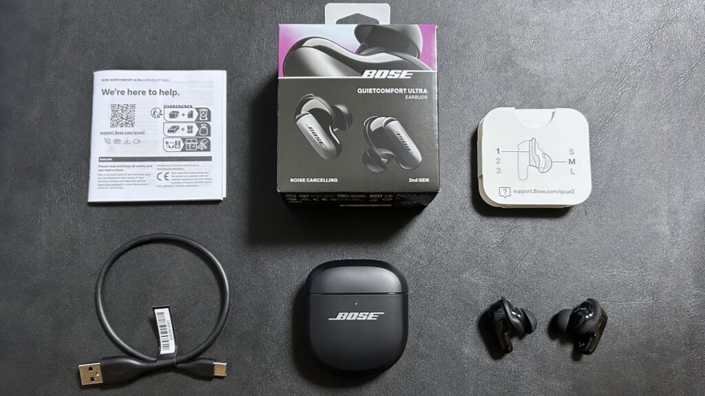 BOSE QuietComfort Ultra Earbuds 第2世代 同梱物一覧